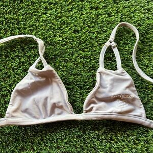 Tori Praver Cream Bikini Top